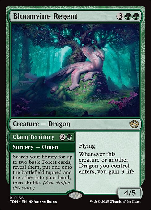 Bloomvine Regent // Claim Territory (TDM) — Nonfoil