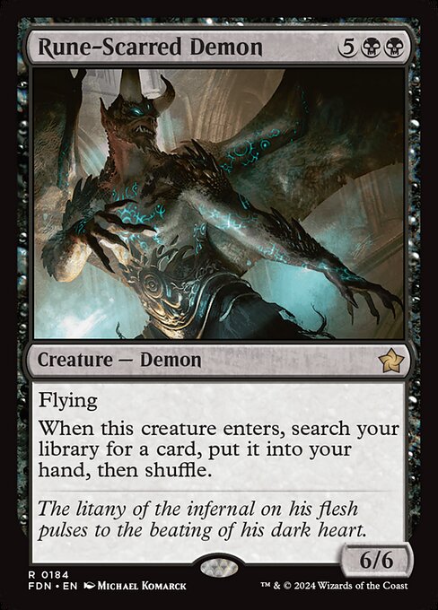 Rune-Scarred Demon (FDN) — Nonfoil