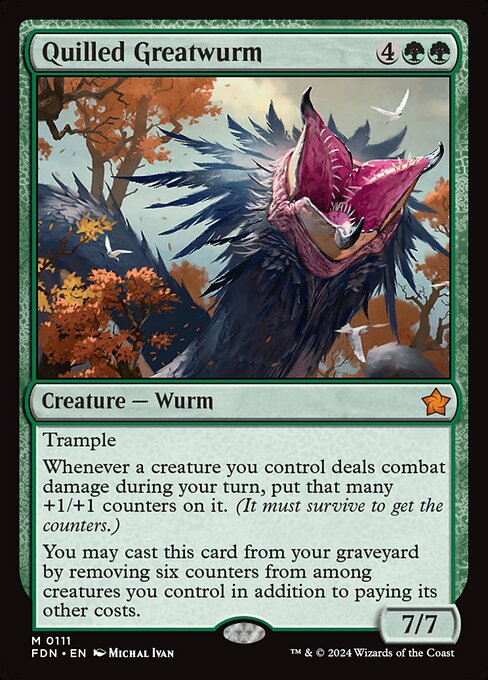 Quilled Greatwurm (FDN) — Nonfoil