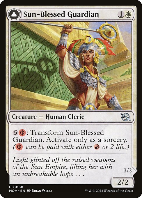 Sun-Blessed Guardian // Furnace-Blessed Conqueror (MOM) — Foil