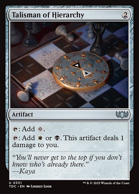 Talisman of Hierarchy (TDC) — Nonfoil