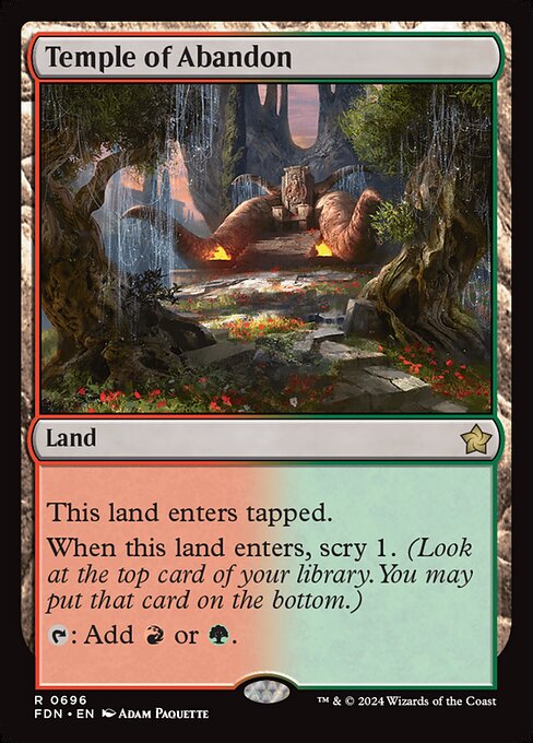 Temple of Abandon (FDN) — Nonfoil