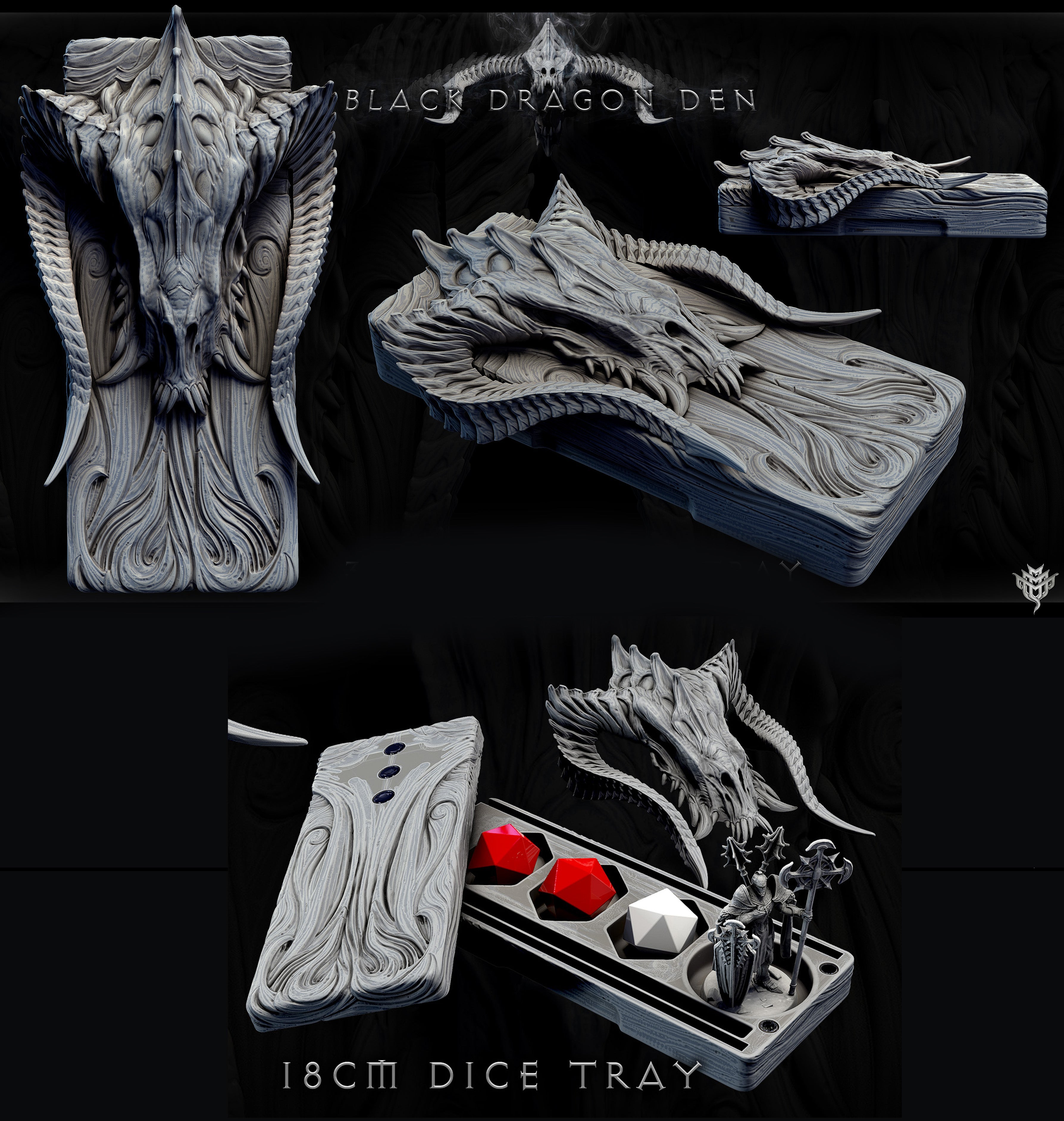 Black Dragon Dice Tray