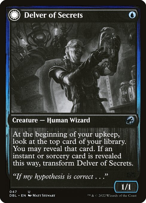 Delver of Secrets // Insectile Aberration (DBL) — Nonfoil
