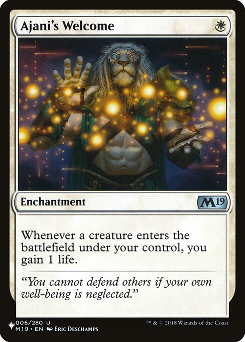 Ajani's Welcome (PLST) — Nonfoil