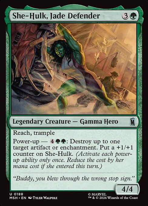 She-Hulk, Jade Defender (MSH) — Nonfoil
