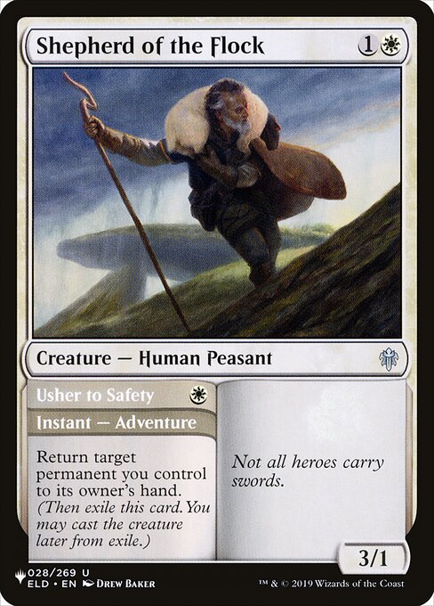Shepherd of the Flock // Usher to Safety (PLST) — Nonfoil